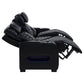 Zuma 3-piece Faux Leather Dual Power LED Sofa Set Black