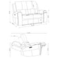 Brickston Triple Power Reclining Loveseat Charcoal