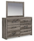 Graystorm Twin Panel Storage Bed with Mirrored Dresser, Chest and Nightstand