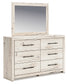 Lawroy Queen Panel Headboard with Mirrored Dresser