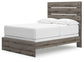 Graystorm Full Panel Bed with Mirrored Dresser, Chest and Nightstand