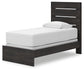 Hollivern Twin Panel Bed with Mirrored Dresser and Nightstand