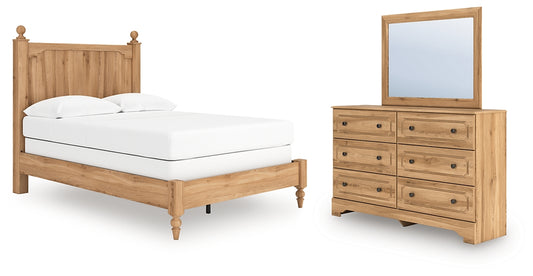 Aleaport Full Panel Bed with Mirrored Dresser
