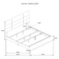 Ines 5-piece Eastern King Bedroom Set Navy and White High Gloss