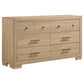 Arielle 5-piece Eastern King Bedroom Set Light Oak