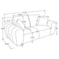 Burnett Chenille Upholstered Wide Arm Loveseat Ivory