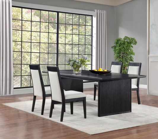Brookmead 5-piece Extension Leaf Dining Table Set Black