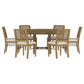 Arini 7-piece Round Dining Room Table Set Sand Wash
