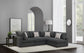Serene 4-piece Upholstered Modular Sectional Sofa Charcoal