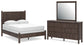 Pamytta Full Panel Bed, Dresser and Mirror