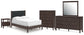 Pamytta Full Upholstered Panel Bed, Dresser, Mirror, Chest and Nightstand