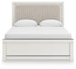 Zuraleus Queen Upholstered Panel Platform Bed, Dresser, Mirror, Chest and Nightstand