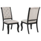 Phelps Upholstered Dining Side Chair Tobacco and Distressed Noir