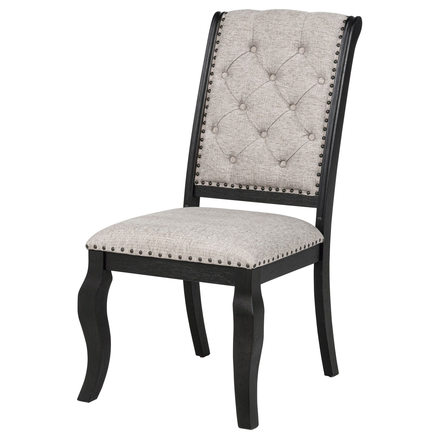 Phelps Upholstered Dining Side Chair Tobacco and Distressed Noir