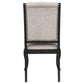 Phelps Upholstered Dining Side Chair Tobacco and Distressed Noir