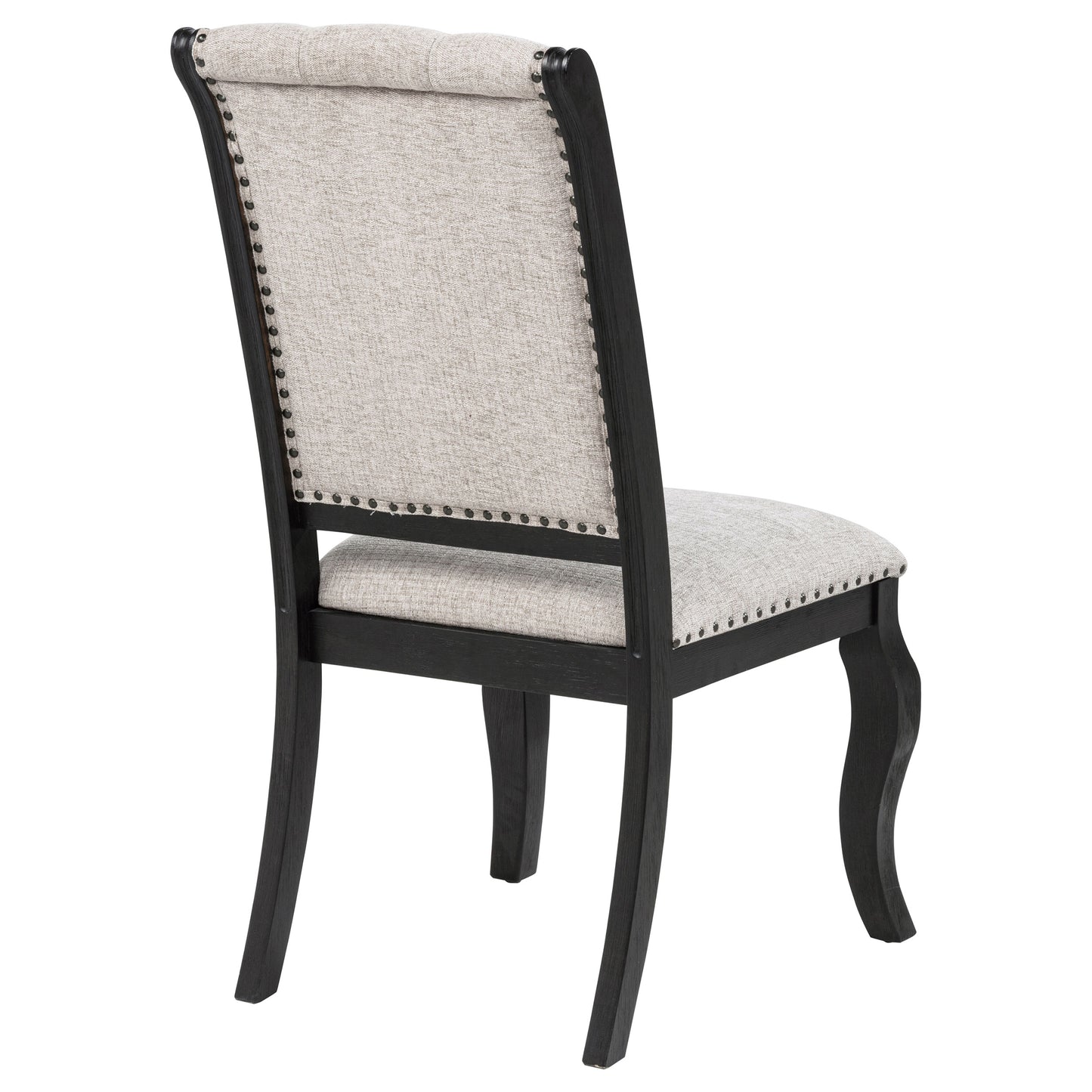 Phelps Upholstered Dining Side Chair Tobacco and Distressed Noir