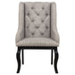 Phelps Upholstered Dining Arm Chair Tobacco and Distressed Noir