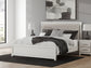 Zuraleus King Upholstered Panel Platform Bed, Dresser, Mirror, Chest and Nightstand