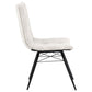 Aiken Fabric Upholstered Dining Side Chair Saddle Stone White (Set of 4)