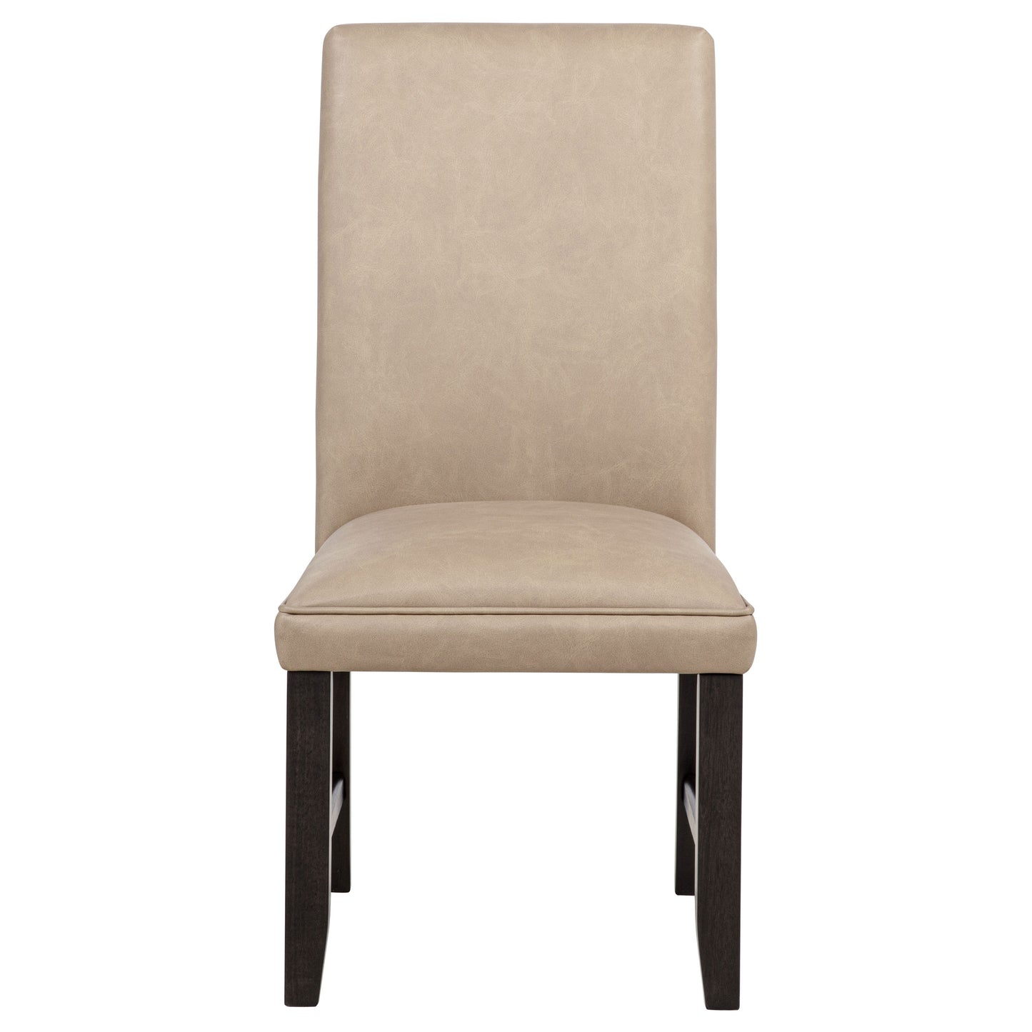 Averill Faux Leather Upholstered Dining Side Chair Tan (Set of 2)