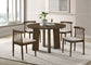 Strouse 47-inch Round Wood Dining Room Table Walnut