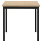 Garza Space Saving Rectangular Dining Table Greige Oak