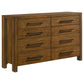 Adderley 4-piece Eastern King Bedroom Set Warm Brown