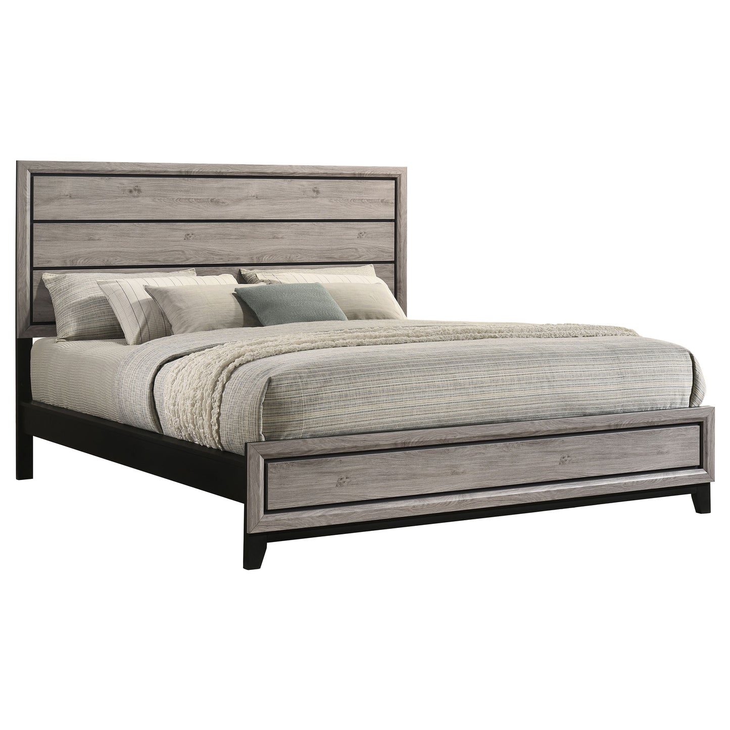 Watson Wood California King Panel Bed Light Taupe