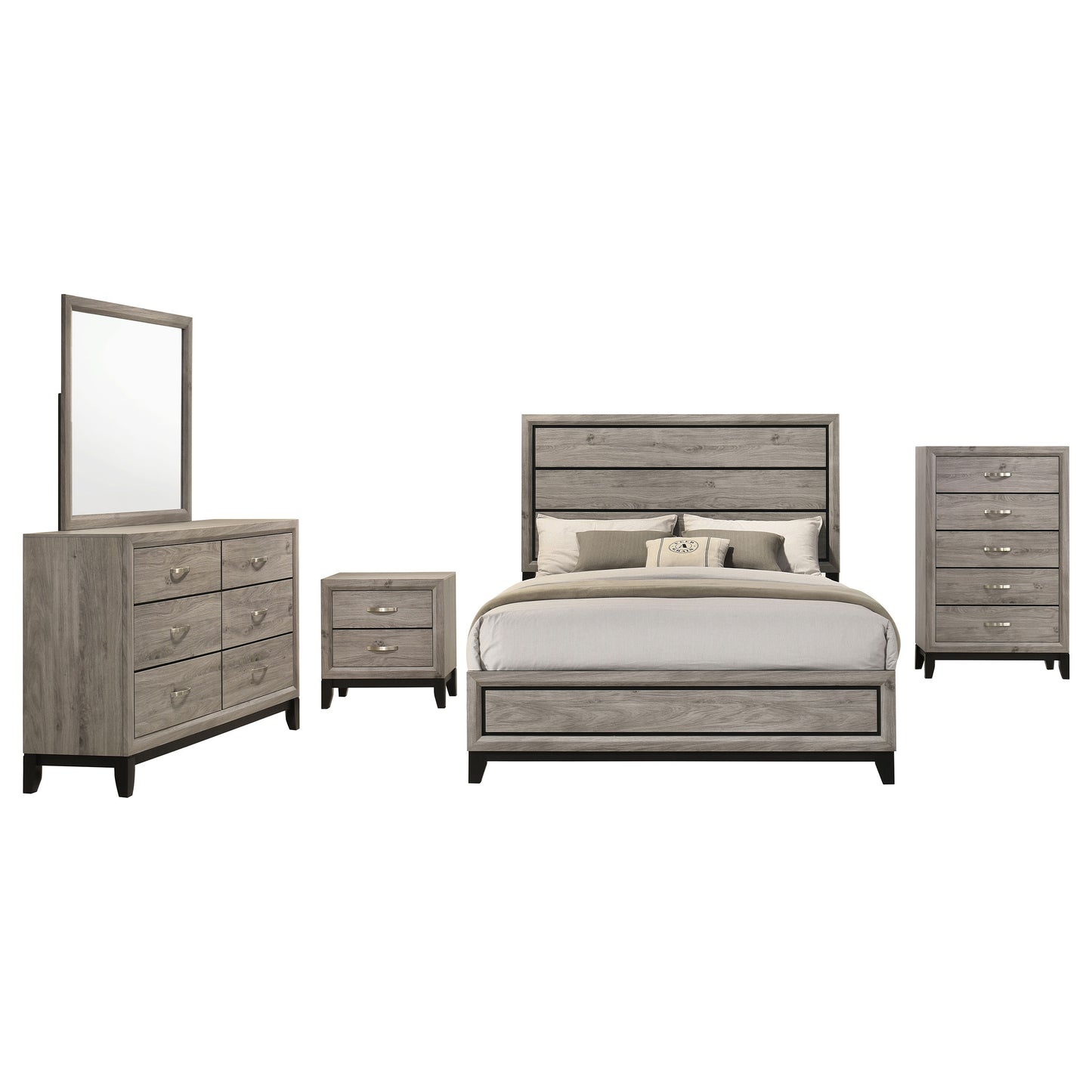 Watson Five-piece Queen Bedroom Set Light Taupe