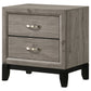 Watson 2-drawer Nightstand Bedside Table Light Taupe
