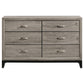 Watson 6-drawer Bedroom Dresser Cabinet Light Taupe