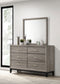 Watson 6-drawer Bedroom Dresser and Mirror Light Taupe