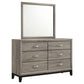 Watson 6-drawer Bedroom Dresser and Mirror Light Taupe