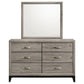 Watson 6-drawer Bedroom Dresser and Mirror Light Taupe