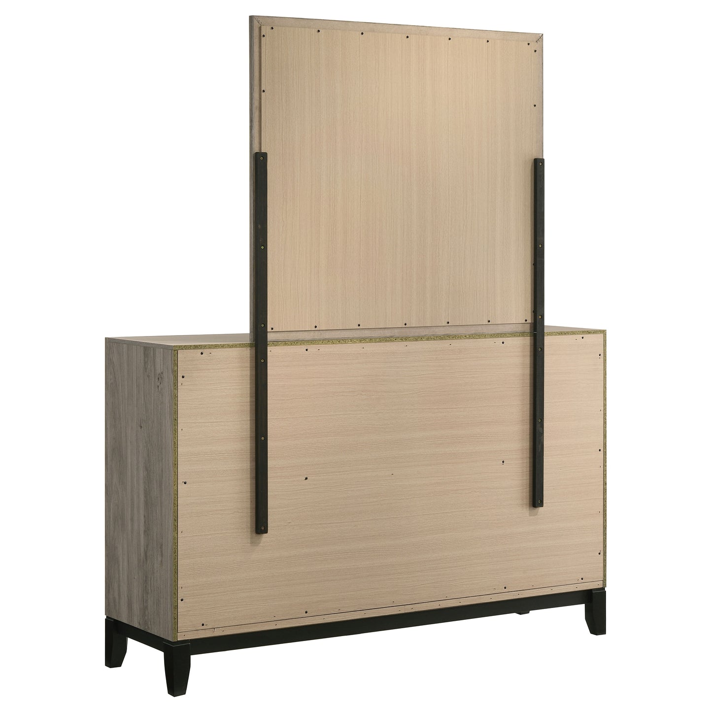 Watson 6-drawer Bedroom Dresser and Mirror Light Taupe