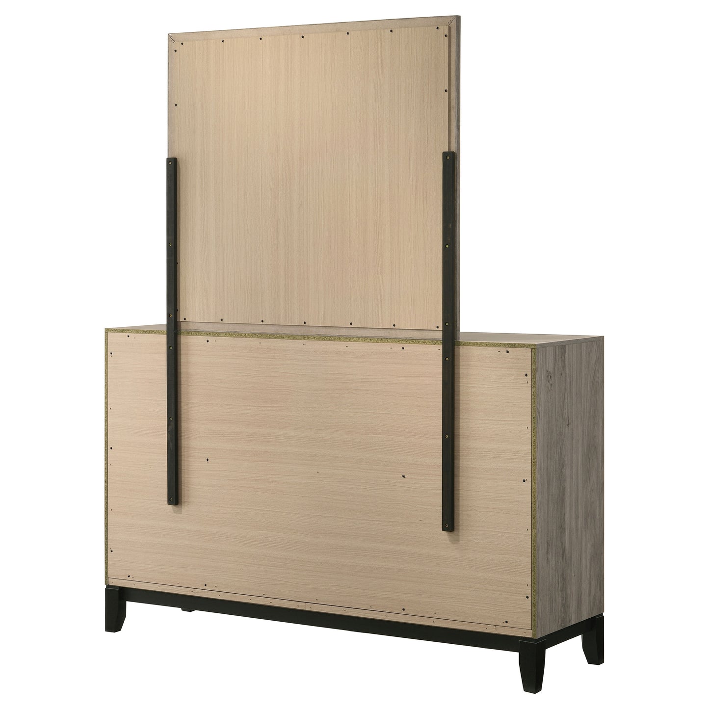 Watson 6-drawer Bedroom Dresser and Mirror Light Taupe