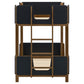 Morris Twin Over Twin Wood Bunk Bed Black and Walnut