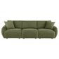 Elysia Chenille Upholstered Modular Lounge Sofa Green