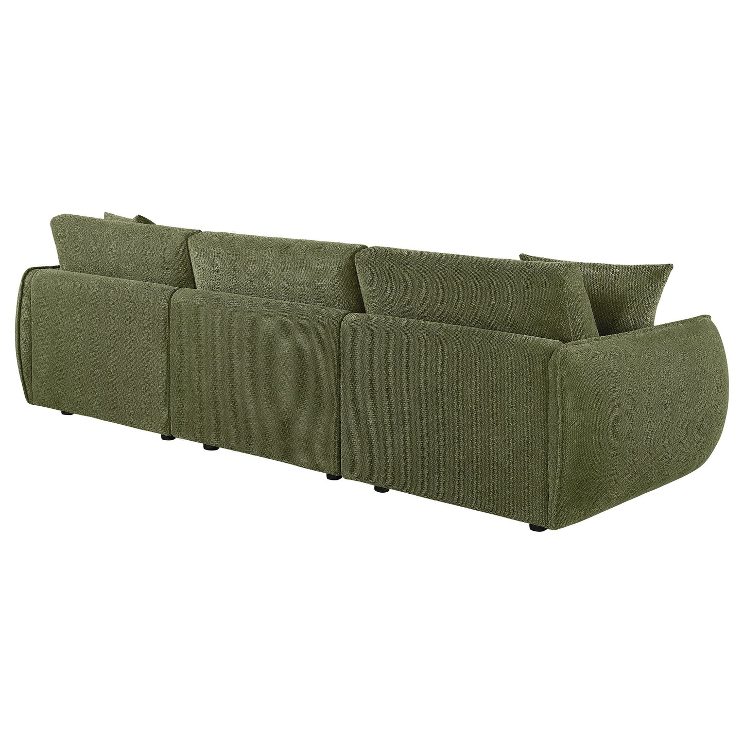 Elysia Chenille Upholstered Modular Lounge Sofa Green