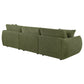 Elysia Chenille Upholstered Modular Lounge Sofa Green