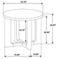 Kessler Round Sculptural Wood End Table Brown
