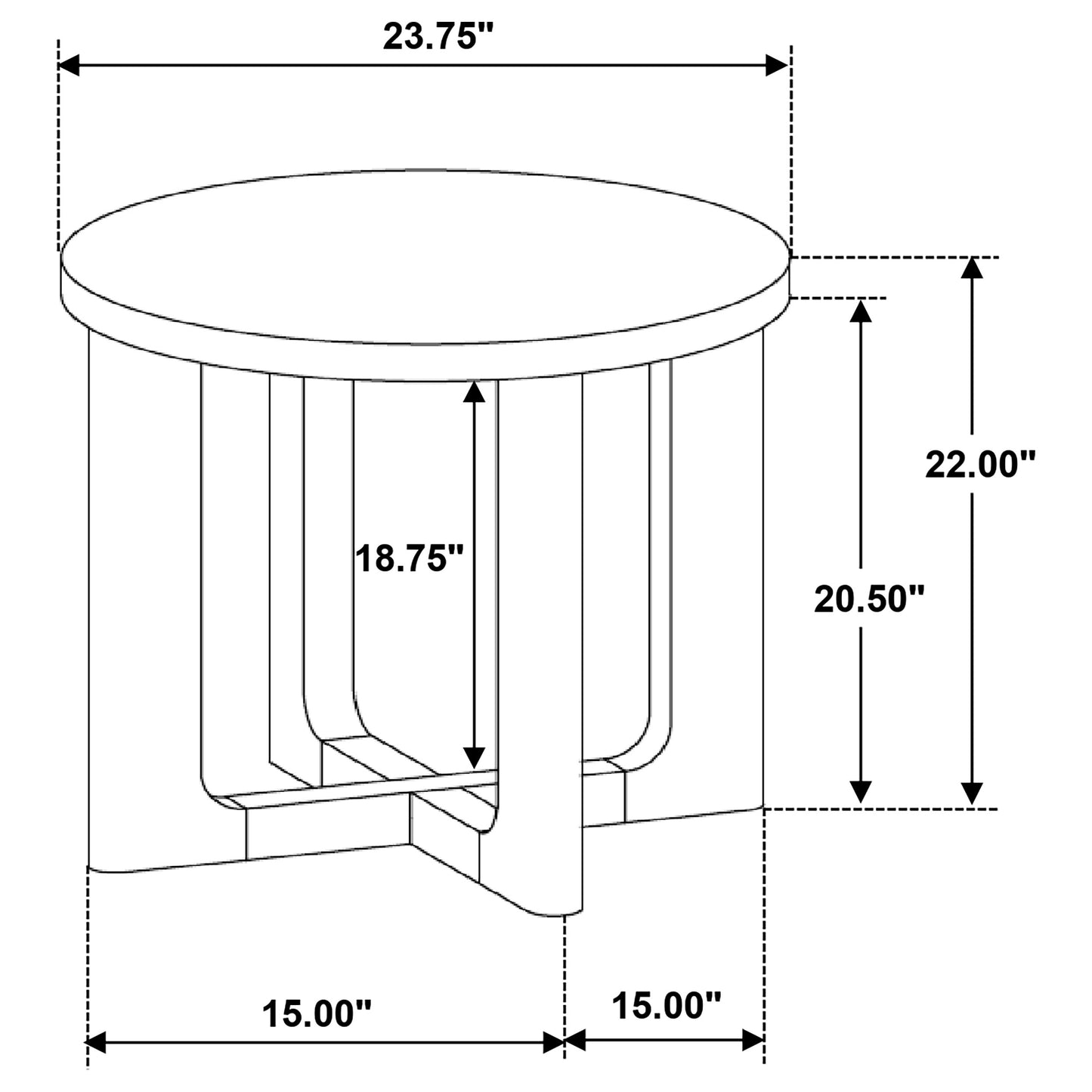 Kessler 3-piece Round Sculptural Wood Coffee Table Set Brown