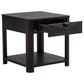Marcelo Wood End Table with Drawer and Shelf Coffee