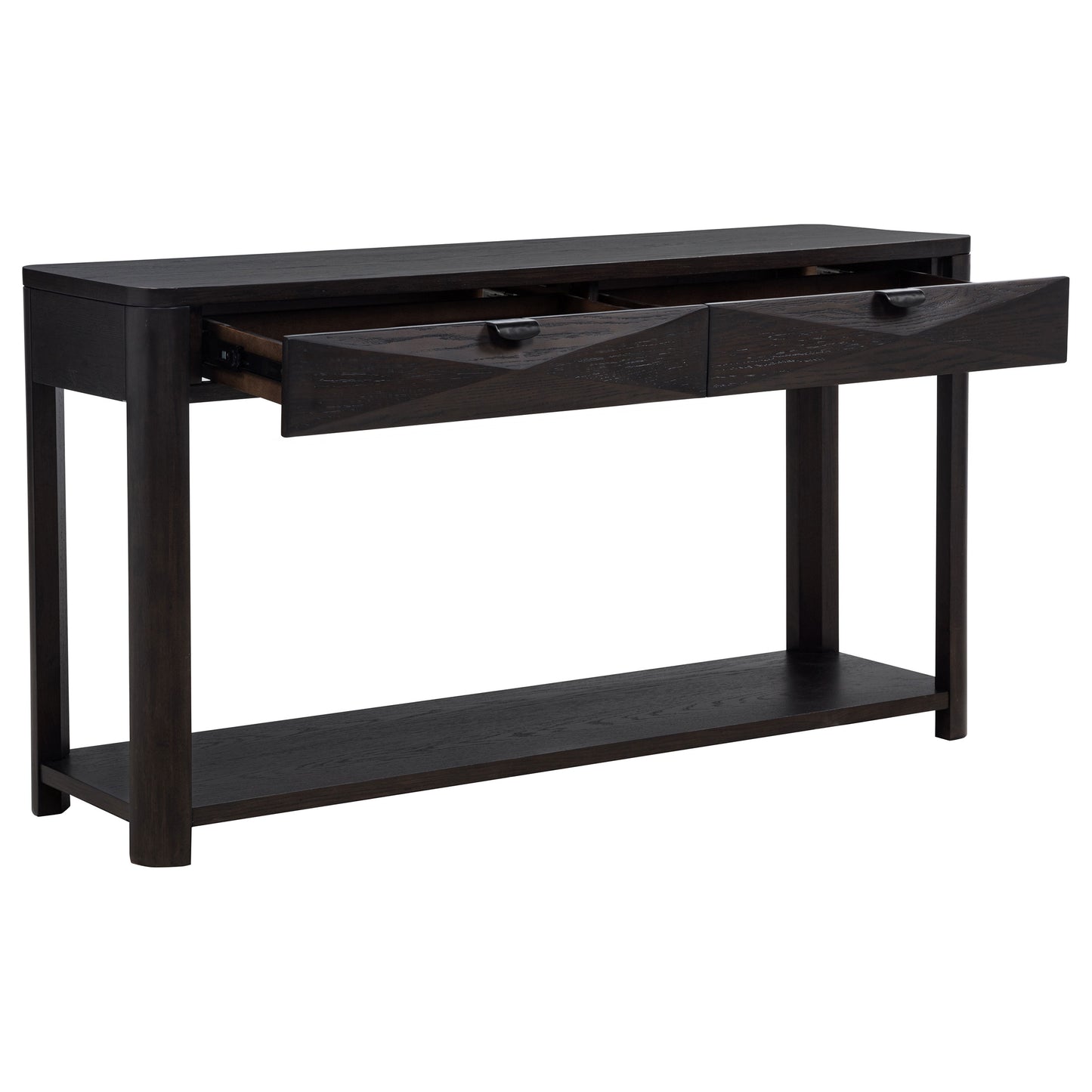 Marcelo Sofa Console Table with 2 Drawers and Shelf Coffee