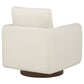 Iris Fabric Upholstered Swivel Accent Chair Ivory