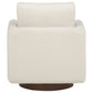 Iris Fabric Upholstered Swivel Accent Chair Ivory