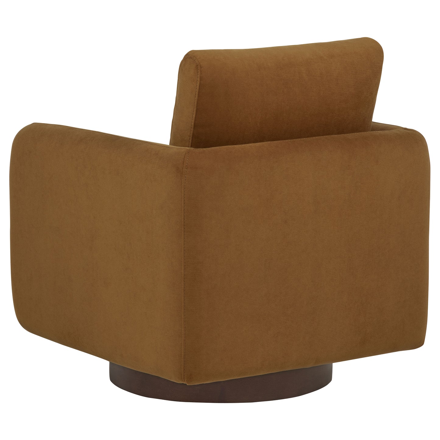 Iris Fabric Upholstered Swivel Accent Chair Rust