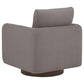 Iris Fabric Upholstered Swivel Accent Chair Stone