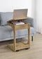 Ralston C-Shaped Lift-Top Sofa Side Table With Casters Mango