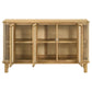 Ervine 3-Door Rope Panel Sideboard Accent Storage Cabinet Natural